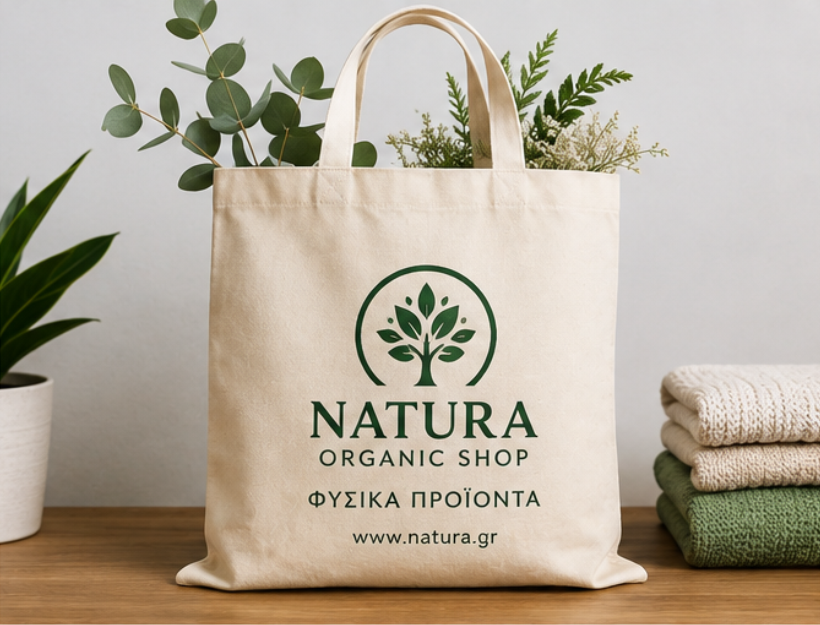 Διαφημιστικές βαμβακερές τσάντες με λογότυπο